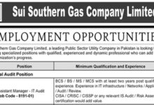 Sui Gas Company Latest jobs 2023